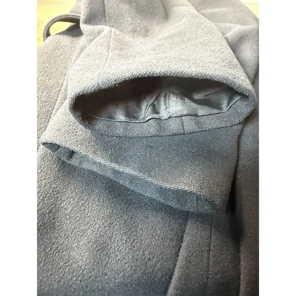 Vintage Burberry London Trench Coat US Size 10 Black Wool Cashmere Made In Italy